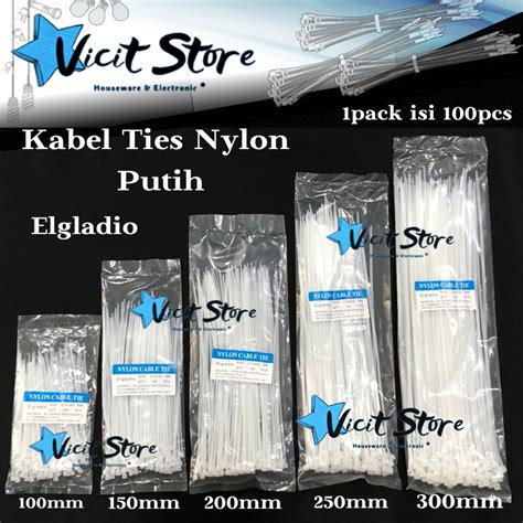 Jual Kabel Ties Putih 10cm 15cm 20cm 25cm 30cm Harga 1pack Isi