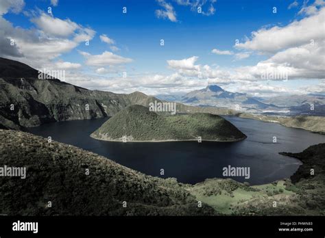 Cuicocha crater lake and caldera, Cotacachi volcano, Ecuador Stock ...