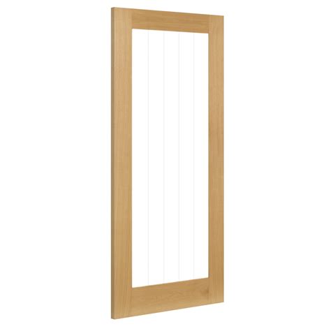 Ely Prefinished Oak Glazed 1l Full Internal Door By Deanta