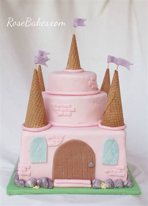 {An Easy} Pink Princess Castle Cake