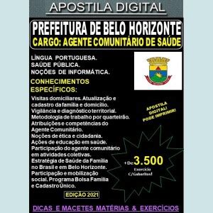 APOSTILA CONCURSO PREFEITURA DE BELO HORIZONTE 2023 Editora Multimídia