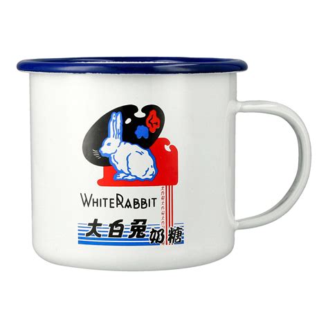 White Rabbit Enamelled Cup