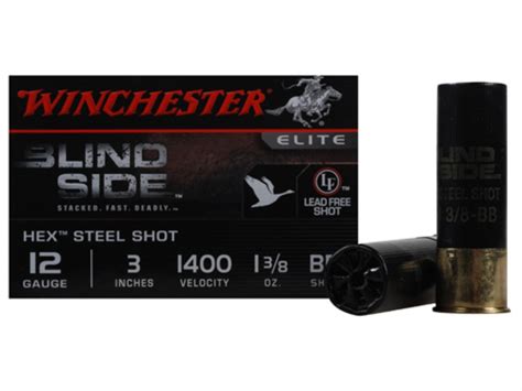 Winchester Blind Side 12ga 3 1 38 Oz Bb Steel Box Of 25