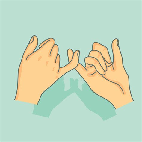 Hands Making Pinky Promise Gesture 1735105 Vector Art At Vecteezy