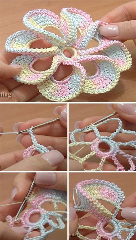 Petal Spiral Flower Pattern Crochet Flower Tutorial Spiral Crochet