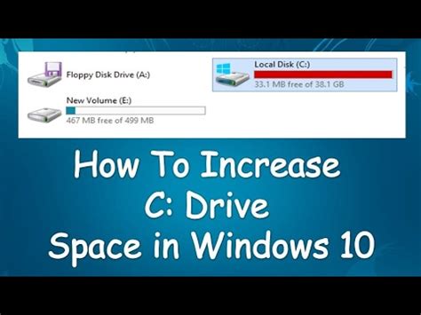 How To Increase C Drive Space In Windows 10 2017 YouTube