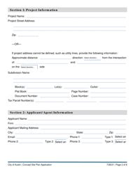 City Of Austin Texas Concept Site Plan Application Fill Out Sign