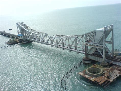 Pamban Bridge Completed Indias First Vertical Lift Sea Bridge