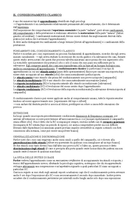 Cap Riassunto Completo Del Capitolo Psicologia Generale Il