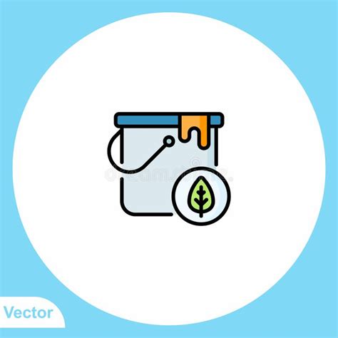 Paint Bucket Vector Icon Sign Symbol Stock Illustration Illustration