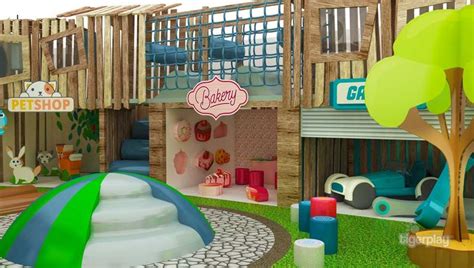 Role play village design - shops | Soft play, Kids indoor playground, Indoor kids