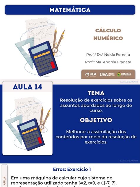 Aula 14 Cálculo Numérico Pdf Análise Numérica Cálculo