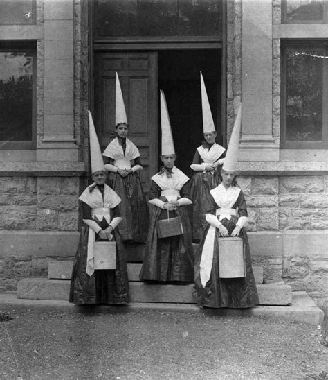 Female students in dunce caps, c.1890 | Dickinson College