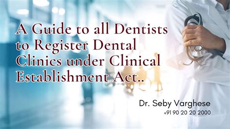 Clinical Establishment Act Online Registration Process For Dental