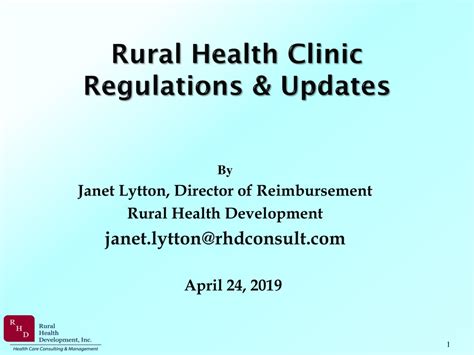 Ppt Rural Health Clinic Regulations And Updates Powerpoint Presentation Id 9125172