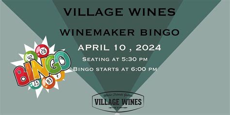 Village Wines Bingo Night, Village Wines, Woodinville, April 10 2024 ...