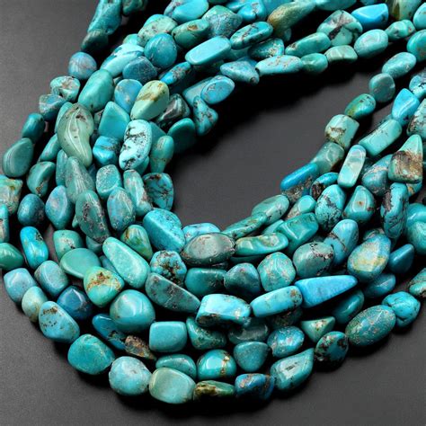 Genuine Natural Turquoise Freeform Pebble Beads Nuggets 155 Strand