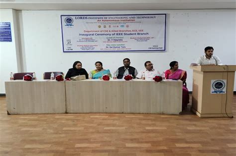 Inauguration of IEEE Student Branch - Lords Institute of Engineering ... 
