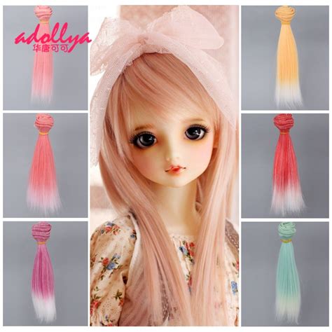 Adollya BJD Muñeca Accesorios De Pelo Moda Ombre 15cm Adecuado Todo El