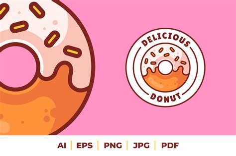 Donut Vector Logo Design Template Graphic by Akito Studio · Creative ...