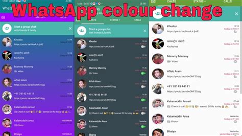 How To Whatsapp Colour Change Youtube