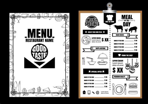 Fast Food Restaurant Vector Menu Template | EPS Free Download - Pikbest