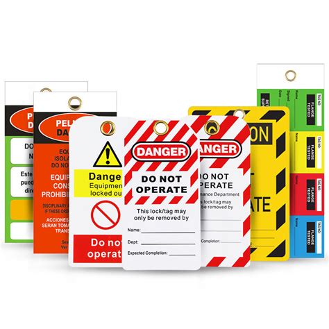 Warning Tag Lockout Danger Tags Out PVC Custom Safety Lockout Tagout