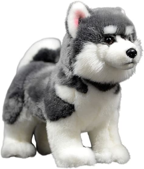 Frankiezhou Lifelike Husky Stuffed Animal Gray 11alaskan