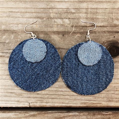 Handmade Recycled Denim Earrings Made With Depop