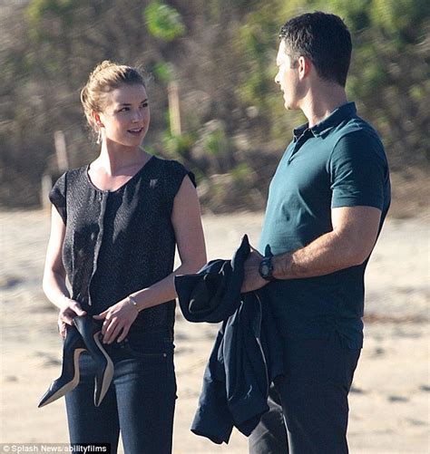 Emily Vancamp Films Romantic Beach Scene With Brian Hallisay For