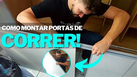 Como MONTAR PORTAS DE CORRER De Guarda Roupa YouTube