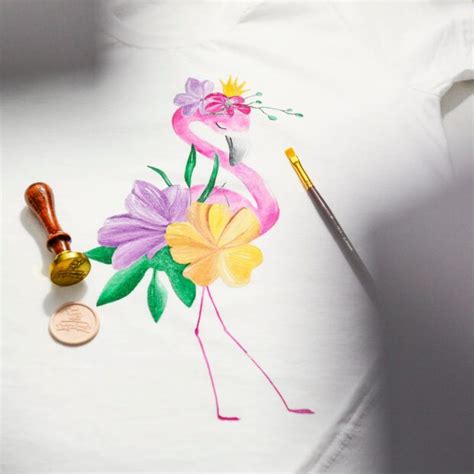 Tricou Pictat Manual Flamingo Love Atelierul Colorat