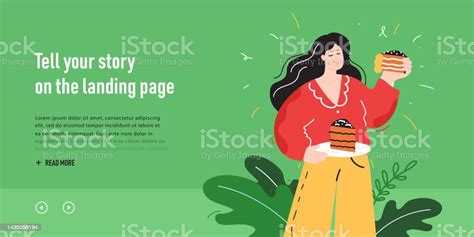 Woman Eating Chocolate Cake Stock Illustration Download Image Now