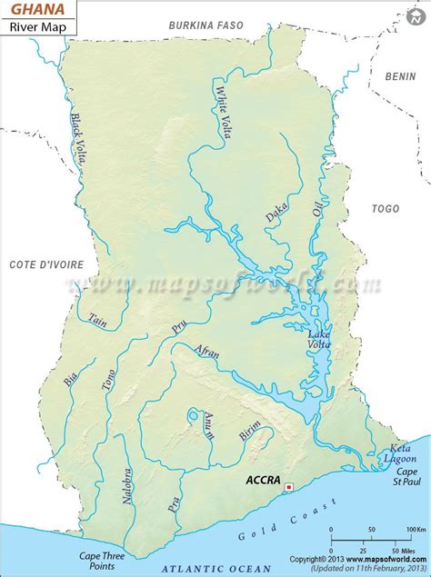 White Volta River Map