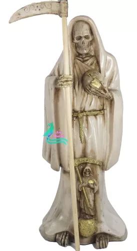 Figura En Resina Santa Muerte Hueso Cm Curada Grande Meses Sin Inter S