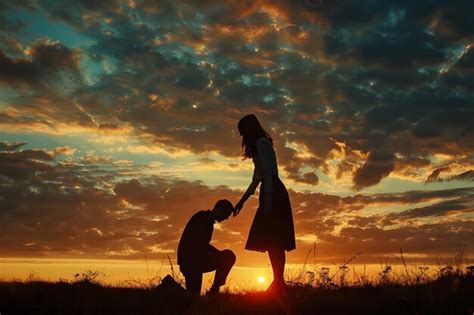 Silueta De Madre E Hijo Jugando En El Campo Al Atardecer Foto Premium