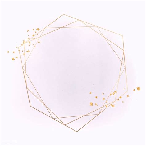 Gold Geometric Frame On A Pink Background Vector Free Image By