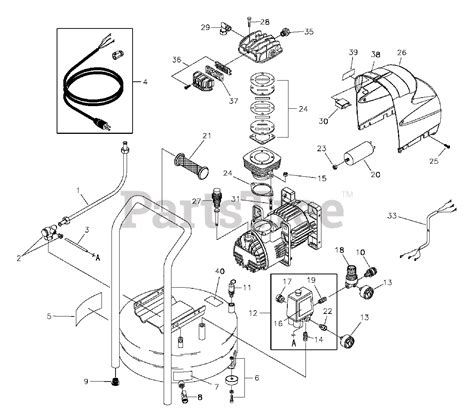 Briggs & Stratton 074000-0 - Briggs & Stratton Pancake Air Compressor, 5.8 CFM Main Unit Parts ...