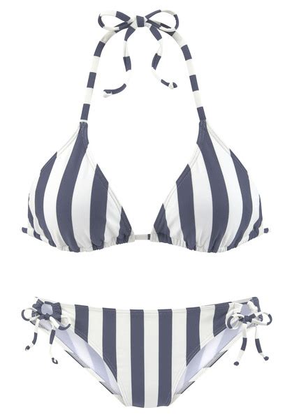 Venice Beach Triangel Bikini Silth marine weiß Cup C D 34