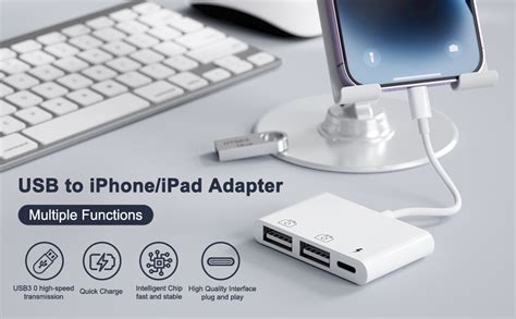 Anytrox Usb Kamera Adapter Für Iphone Iphone Usb Adapter 3 In 1 Dual Usb Otg Adapter Für Iphone