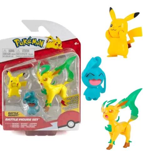 Set Pokémon Figura de combate Pikachu Wynaut E Leafeon 2603 MercadoLibre