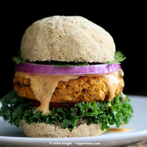 Sweet Potato Peanut Burgers Vegan Recipe Vegan Richa