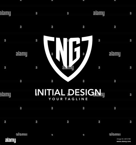 NG Monogram Initial Logo With Clean Modern Shield Icon Design