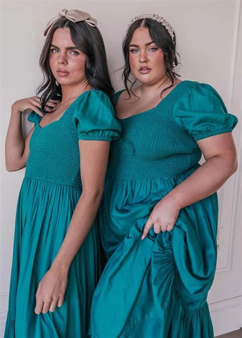 Ebony Dress JessaKae Teal Dress Jewel Toned Dress Fashion Mid