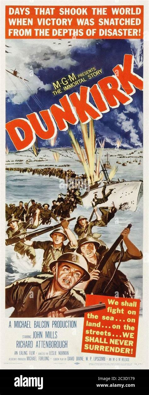 Dunkirk - Vintage Movie Poster Stock Photo - Alamy