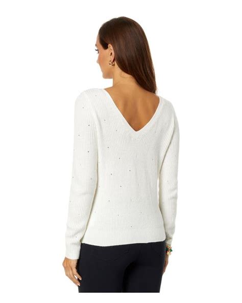 Lilly Pulitzer Anna May Sweater In White Lyst