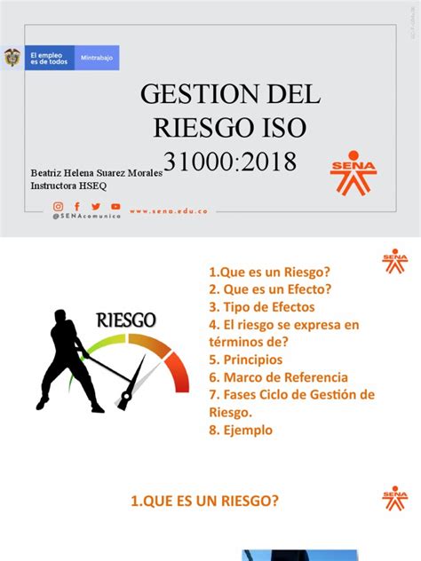 Presentacion Gestion Del Riesgo Iso 31000 Pdf Información