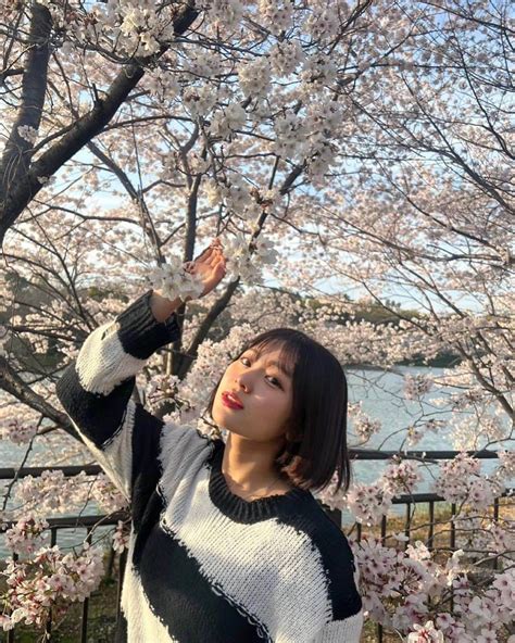 上ノ堀結愛さんのインスタグラム写真 上ノ堀結愛instagram「• 桜投稿おおめ🌸💭 ちなみにノーマルです。。。 まって、、、3月も残り1日じゃん！！ 桜スポット 映え写真」3月