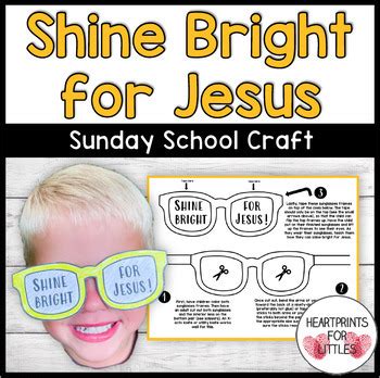 Free Shine Bright For Jesus Sunglasses Sunday School Craft Vbs Craft