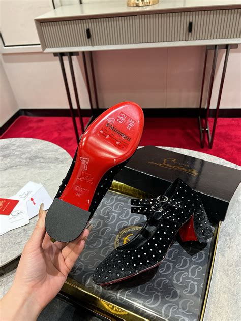 Replica Christian Louboutin Miss Jane Pumps 55mm In Velvet With Strass